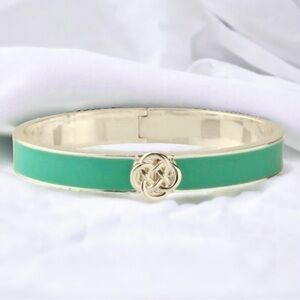 Stella & Dot Lindsey turquoise hinged bangle bracelet